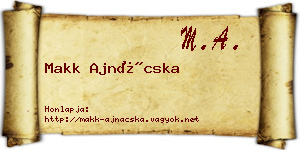 Makk Ajnácska névjegykártya